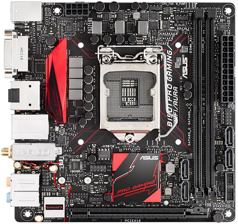 Asus B150I Pro Gaming/WiFi/Aura - Motherboard Specifications On